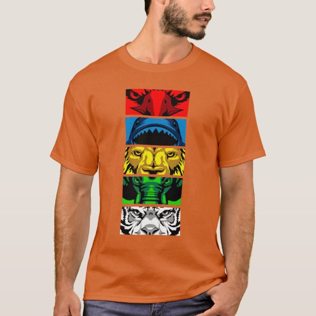 Zyuoh Animals Familie T-Shirt (Vorderseite)