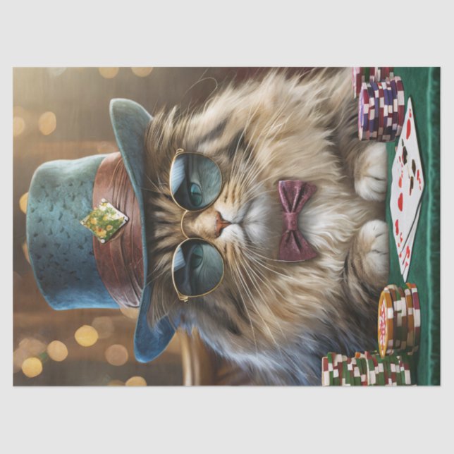 ZZ Tophat, Furry Cat Playing Cards Seidenpapier (Vorderseite)