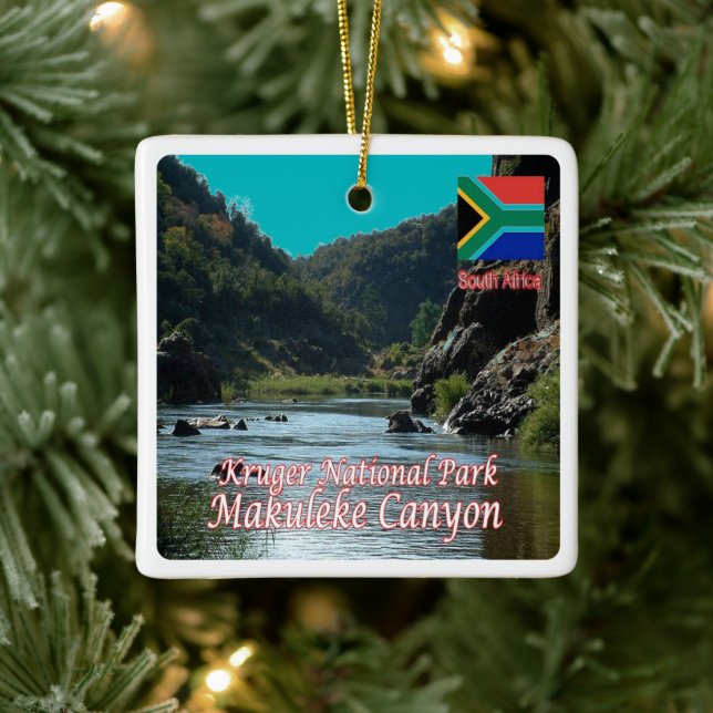 zZA005 SÜDAFRIKA, N.P. Makuleke Canyon, Keramikornament (Baum)