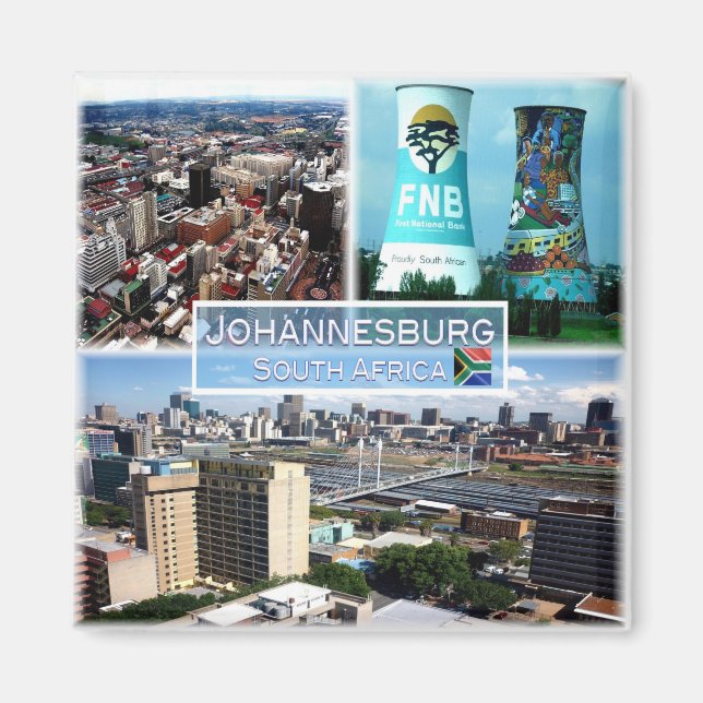 zZA026 JOHANNESBURG, Mosaik, Südafrika, Kühlschran Magnet (Vorne)