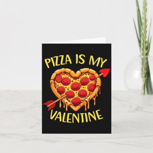 Zza Is My Valentine Funny Valentines Day Boys Ki  Karte (Vorderseite)