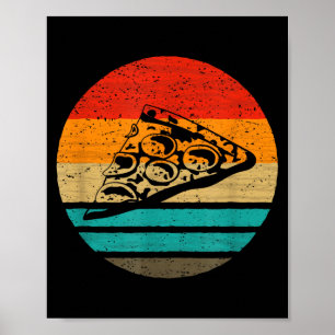 Zza-Scheibe im Retro-Stil Vintage Poster