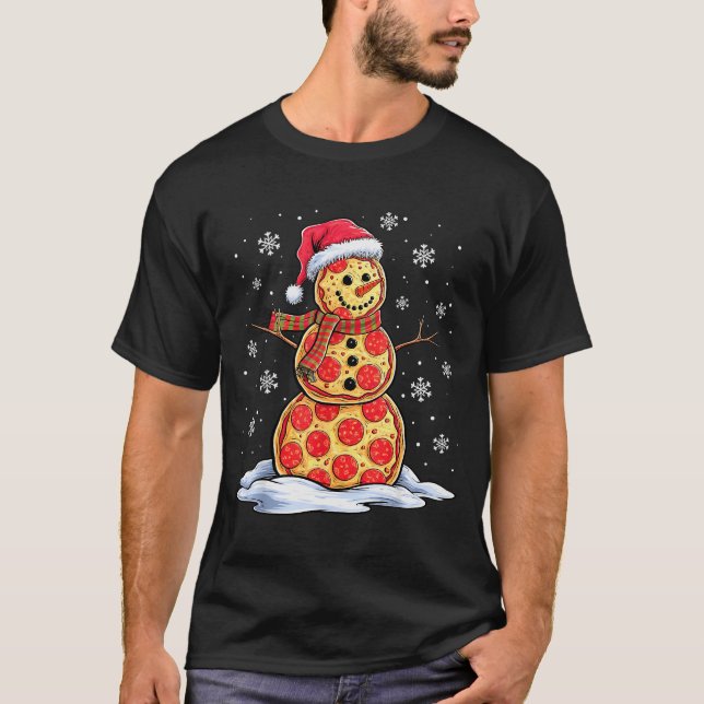 Zza Snowman - Santa Hat - Christmas Zza Party - Fu T-Shirt (Vorderseite)