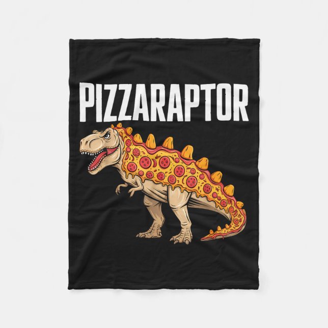 Zza T-rex Dino Fast Food Funny Zza Dinosaur  Fleecedecke (Vorderseite)