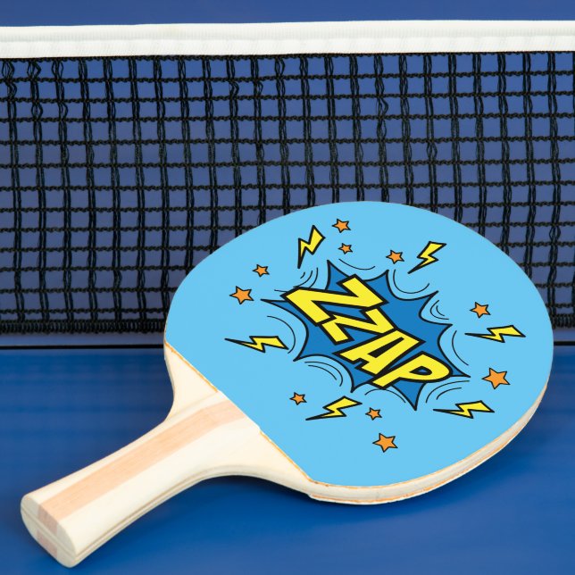 Zzap Comic Bubble Ping Pong Paddle Tischtennis Schläger (InSitu)