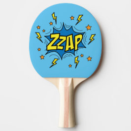 Zzap Comic Bubble Ping Pong Paddle Tischtennis Schläger