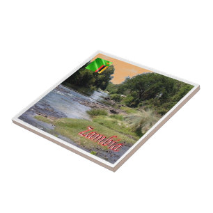 ZZM003 SAMBIA, Landschaft, Afrika, Fliese