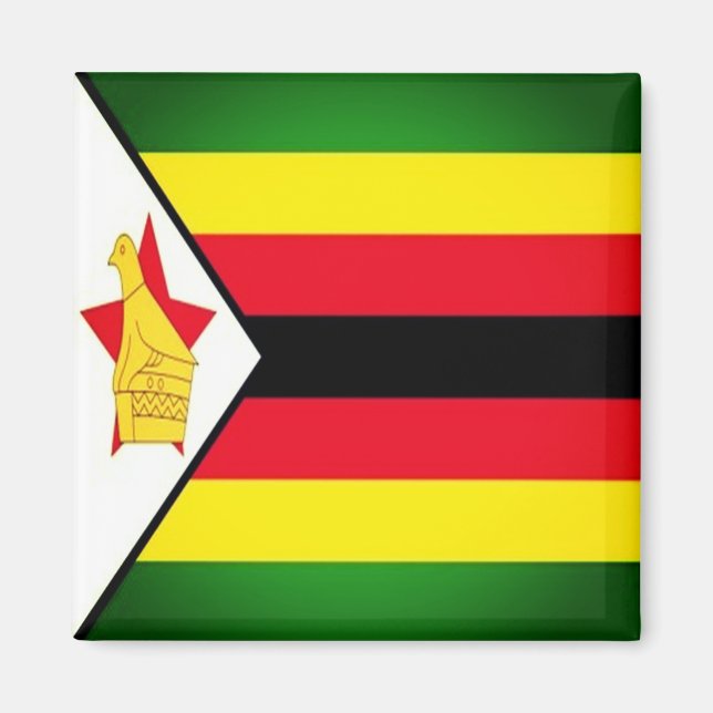 zZW001 SIMBABWE, Flagge, Afrika, Kühlschrank Magnet (Vorne)