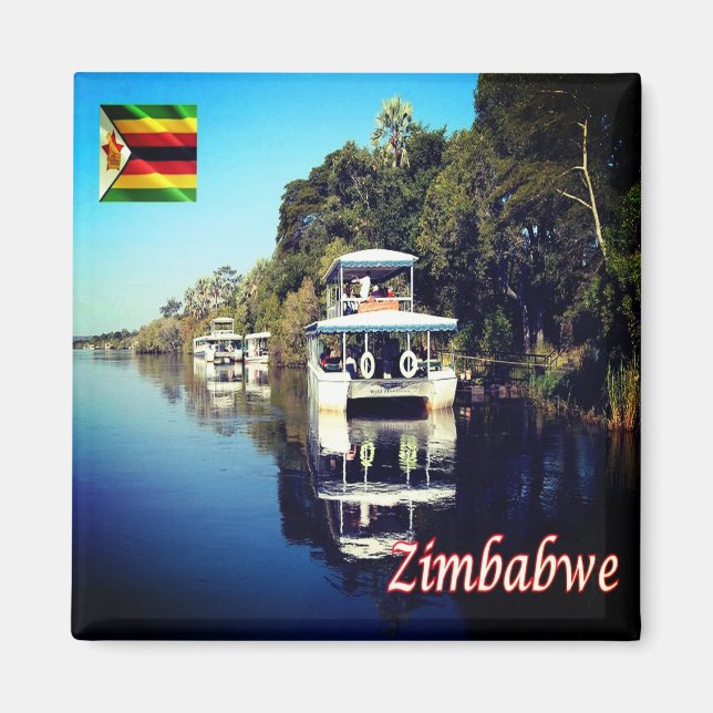 zZW012 VICTORIA FALLS, Simbabwe, Afrika, Kühlschra Magnet (Vorne)