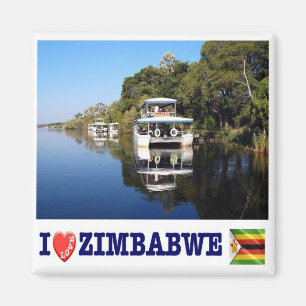 zZW020 ZIMBABWE I Liebe, Afrika, Kühlschrank Magnet