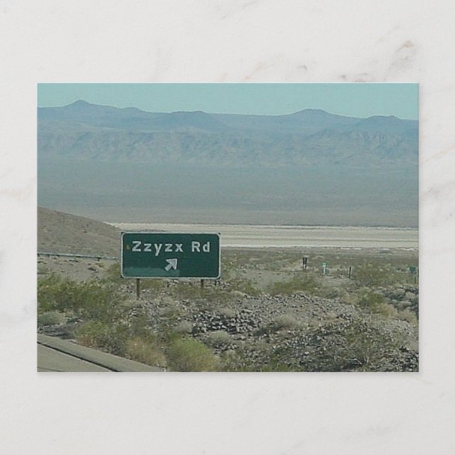 Zzyzx Rd. ~ Postkarte (Vorderseite)