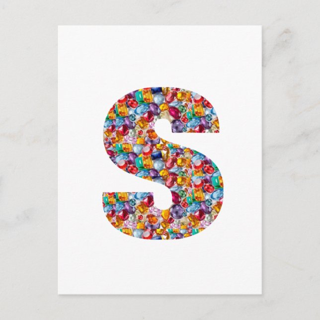 ZZZ YYY AAA SSS ZZ YY OM S Z Y A S Geschenke FUN A Postkarte (Vorderseite)